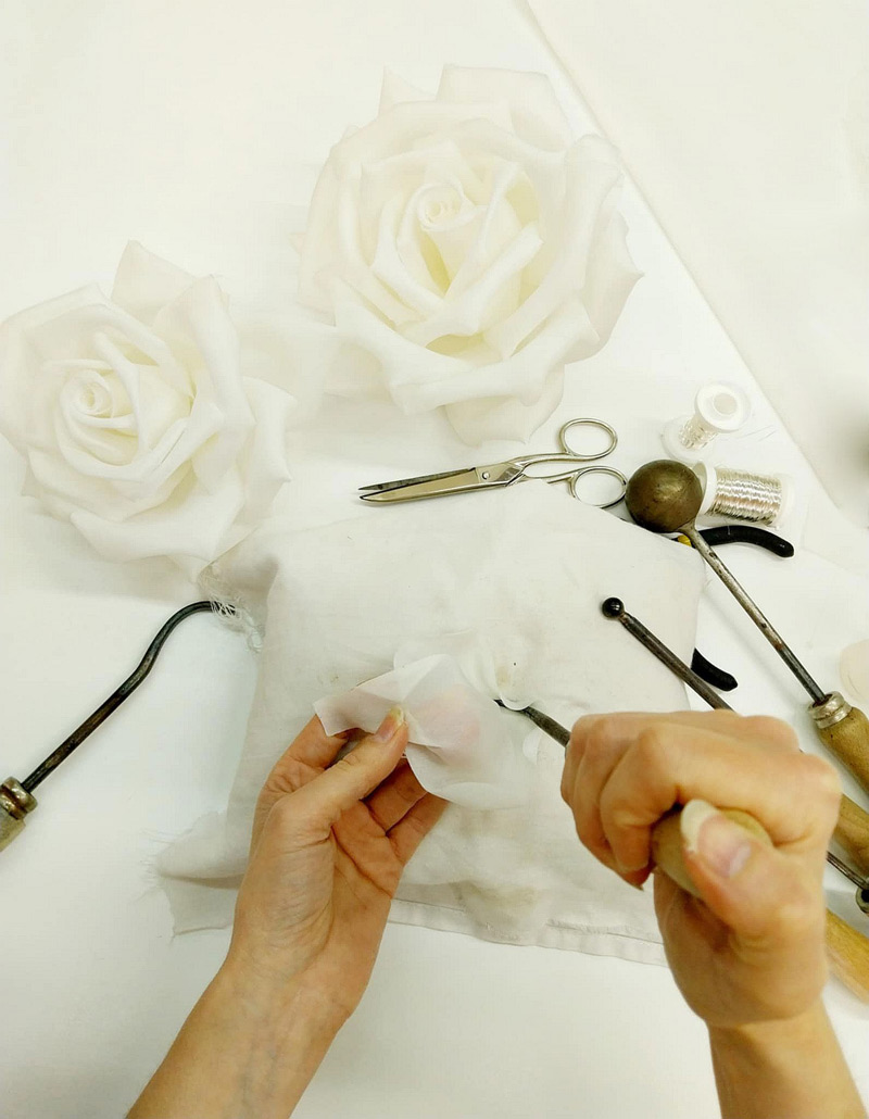 CDM artigianato fiori tessuto