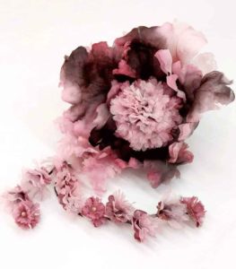 Tralcio seta vintage dipinto a mano Bouquet retrĂ³