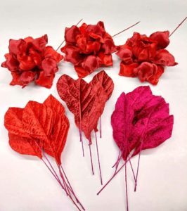 Dettagli tralci Gardenie foglie velluto seta