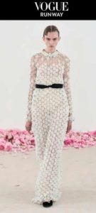 Giambattista Valli Haute Couture 25 petali stampati seta ricamo embroIder