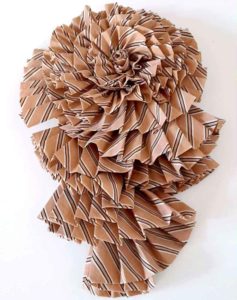 Jabot da camicia popeline effetto plissé a mano accessorio moda