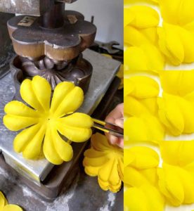 Modellazione 3D corolle e petali camelia per ricamo Alta Moda