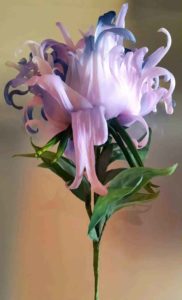 Peonia gigante in seta dipinta a mano fiore arredo