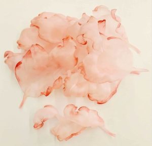 Petali artigianali foglia di quercia in seta pura dipinti a mano