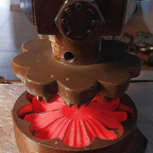 Stampo 800 ottone corolla stampata margherita seta ricamo