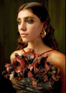 Tralcio vintage in seta dipinto a mano Gianmarco Funari 2023