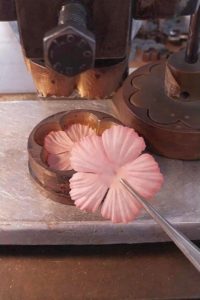 petalo stampato organza ricamo embroidery stampi ottone